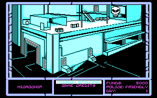 The Punisher (DOS) screenshot: Warehouse (CGA)