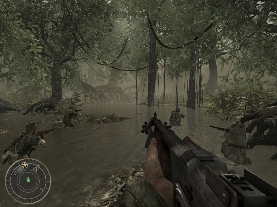 Call of Duty: World at War (Windows) screenshot: The calm before the storm.