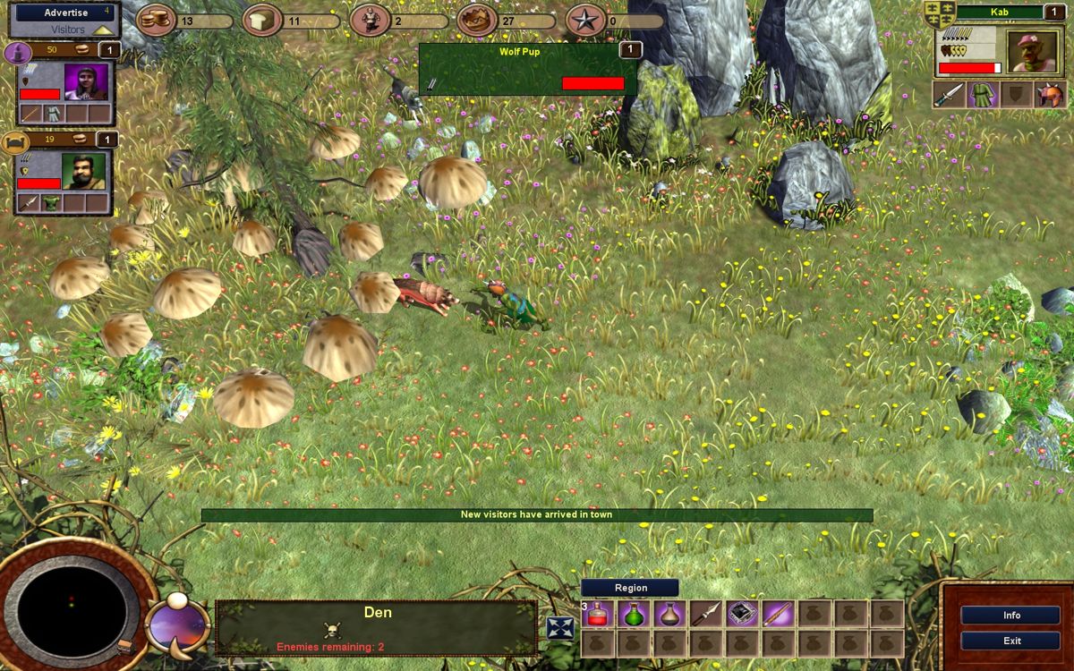 Hinterland: Orc Lords (Windows) screenshot: Being attacked by a pack of wolves.