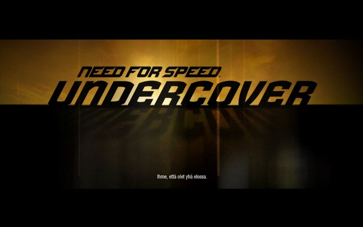 Need for Speed: Undercover (Windows) screenshot: Title screen.