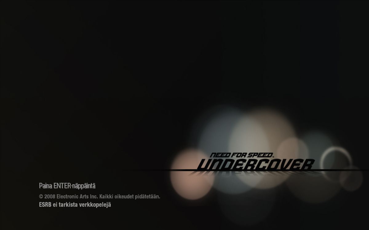 Need for Speed: Undercover (Windows) screenshot: Another title screen.