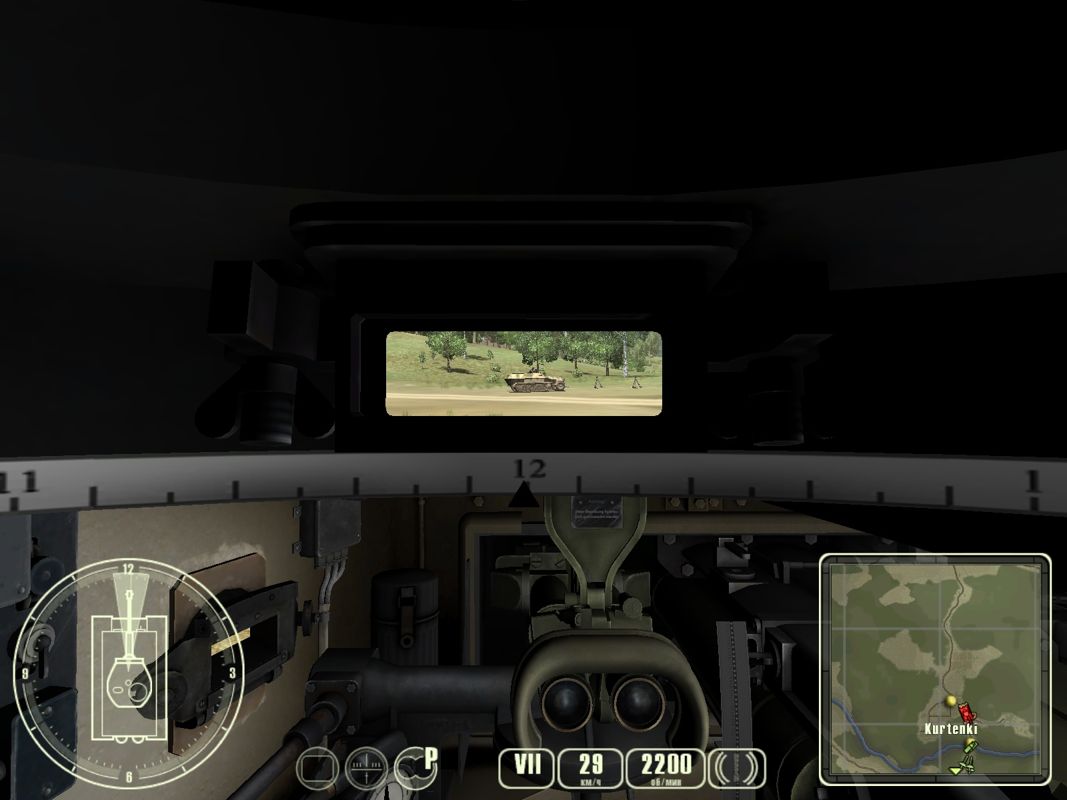 WWII Battle Tanks: T-34 vs. Tiger (Windows) screenshot: Playing as a commander inside a Tiger.