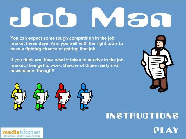 Job Man (Browser) screenshot: Title screen