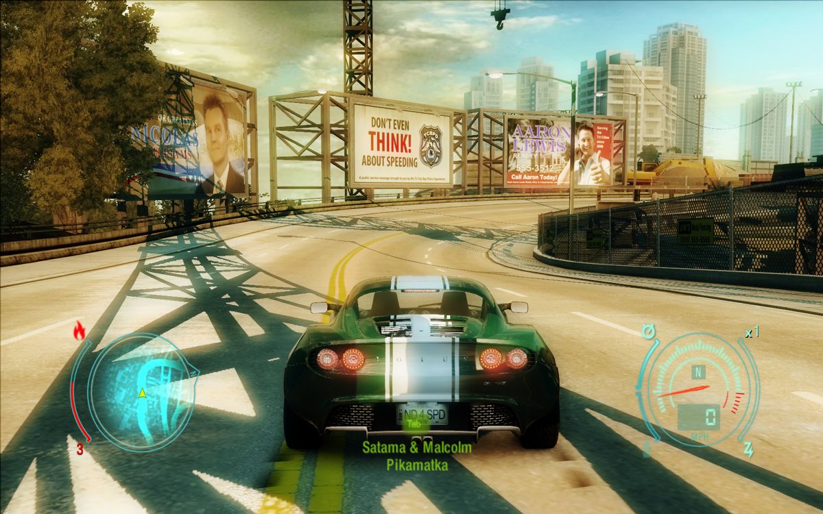 Need for Speed: Undercover (Windows) screenshot: Ingame advertising.