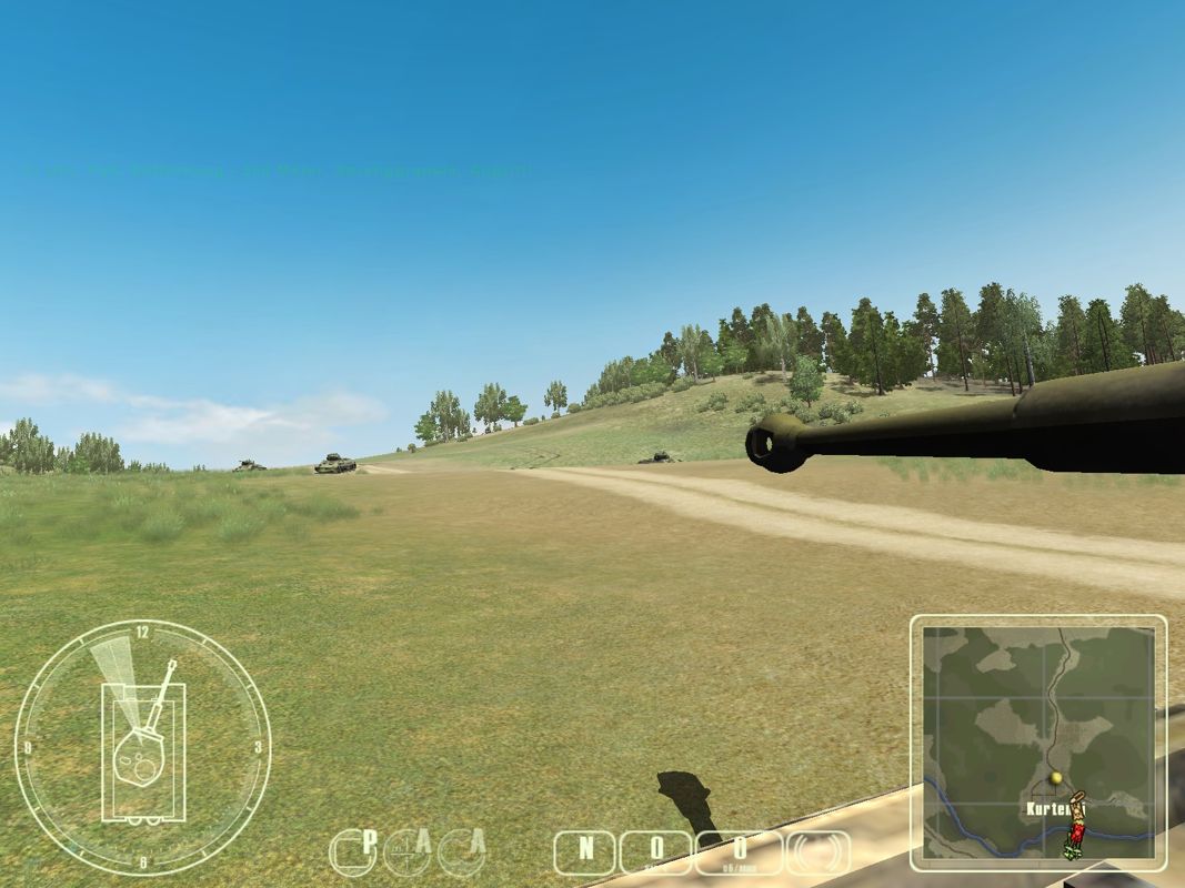 WWII Battle Tanks: T-34 vs. Tiger (Windows) screenshot: Playing as the driver with an open hatch.