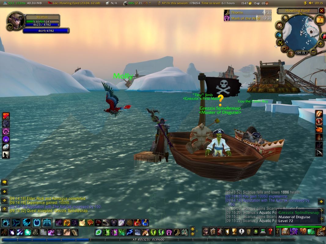World of WarCraft: Wrath of the Lich King (Windows) screenshot: That's one sad pirate