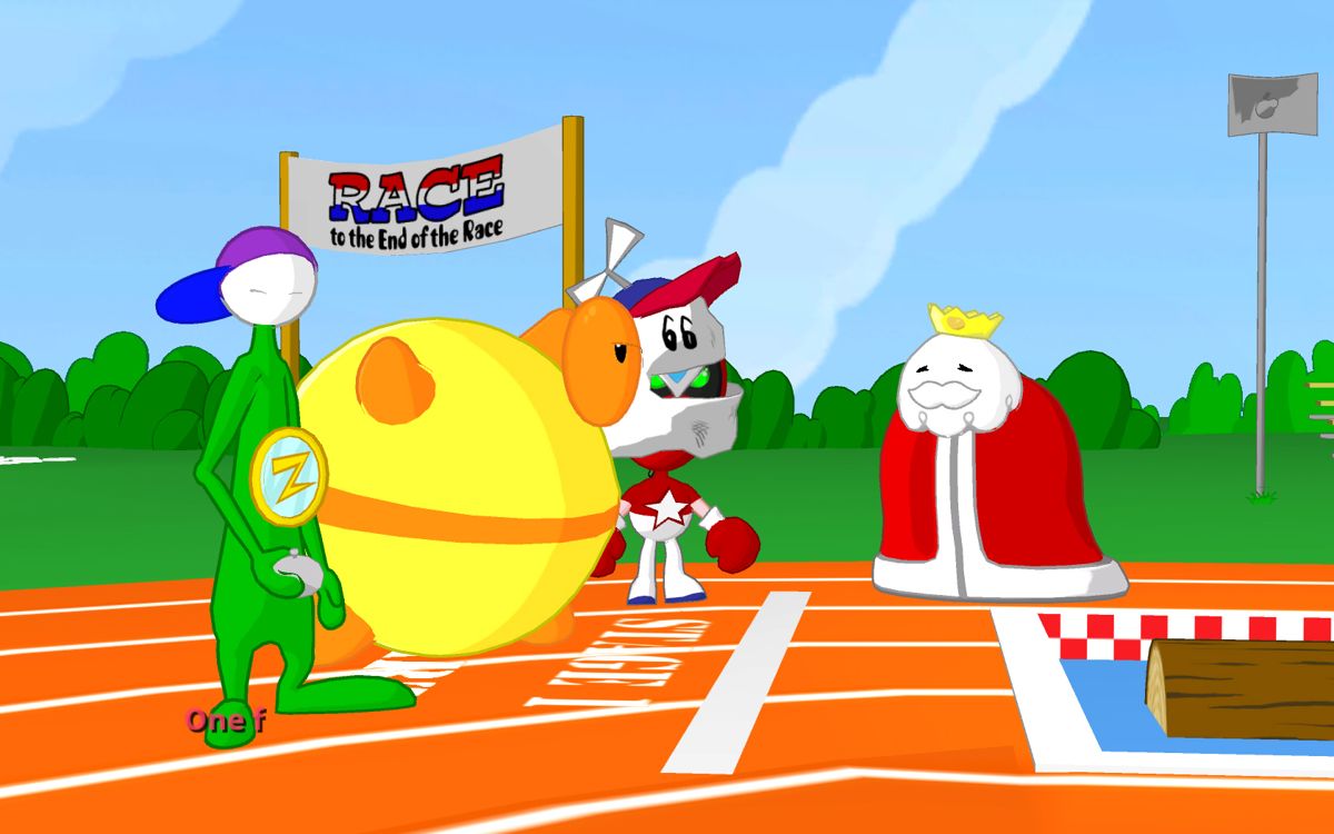 Strong Bad's Cool Game for Attractive People: Episode 1 - Homestar Ruiner (Windows) screenshot: The start of the Triangluar Race to the End of the Race