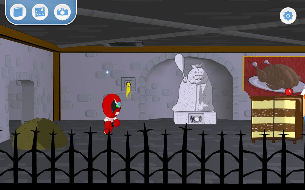 Strong Bad's Cool Game for Attractive People: Episode 1 - Homestar Ruiner (Windows) screenshot: In the castle, avoiding Poopsmith.