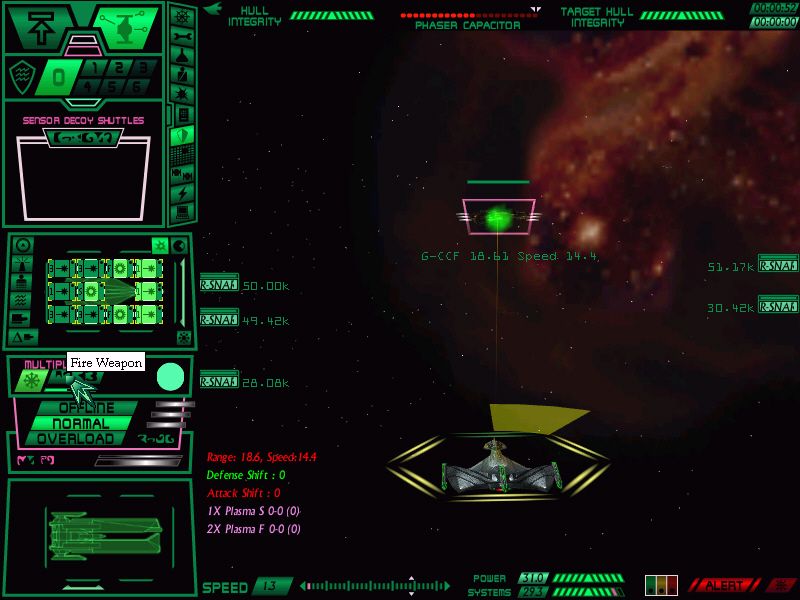 Star Trek: Starfleet Command - Orion Pirates (Windows) screenshot: Romulan star empire.