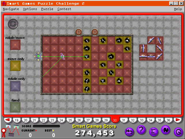 Smart Games Puzzle Challenge 2 (Windows 3.x) screenshot: Mirror, Mirror
