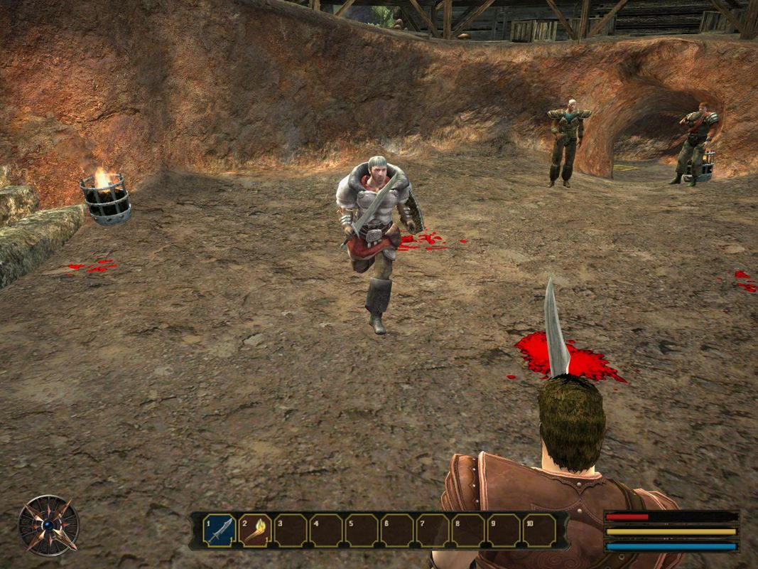 Gothic 3: Forsaken Gods (Windows) screenshot: Fighting against the Arenachampion