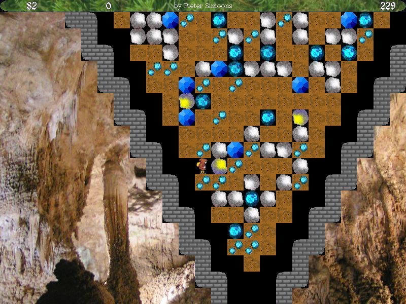 SubTerra 2 (Windows) screenshot: Splitting rocks and fragile gems
