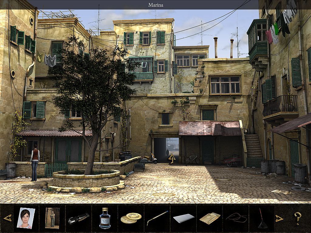Chronicles of Mystery: The Scorpio Ritual (Windows) screenshot: Malta Street and Plaza