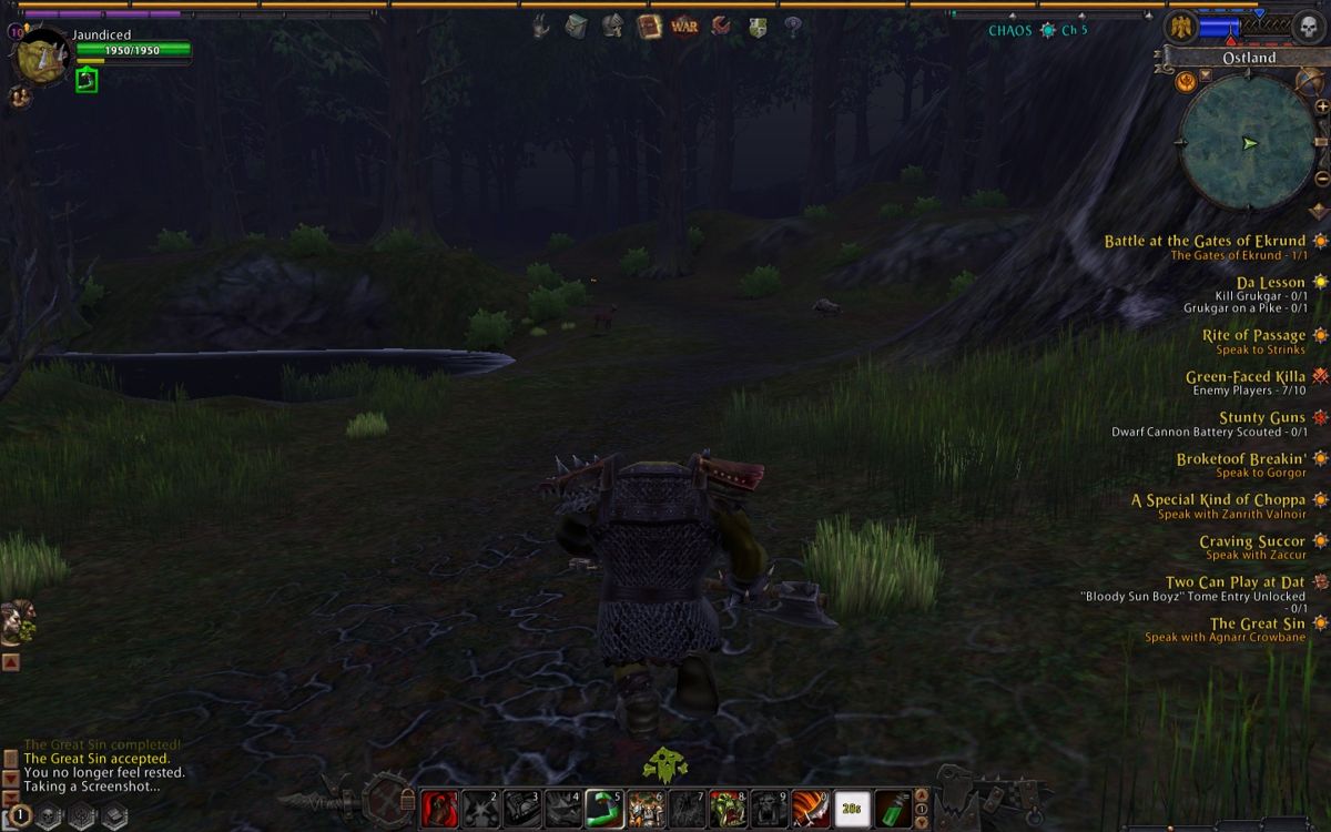 Warhammer Online: Age of Reckoning (Windows) screenshot: Typical graphic settings to avoid play prohibitive slowdowns.
