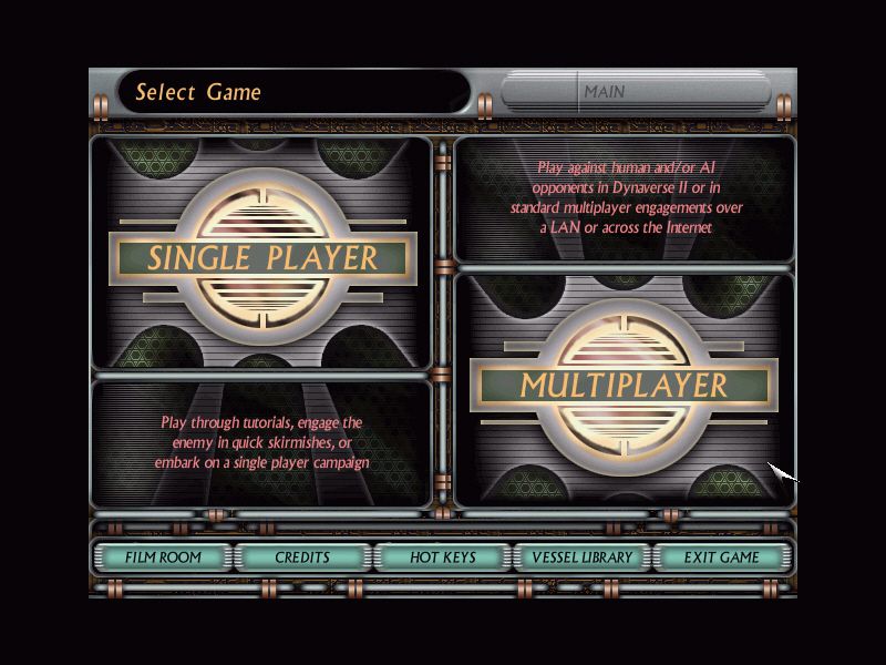Star Trek: Starfleet Command - Orion Pirates (Windows) screenshot: Main menu.