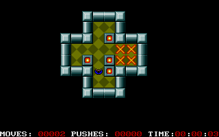Soko-Sex (DOS) screenshot: Beginning a puzzle