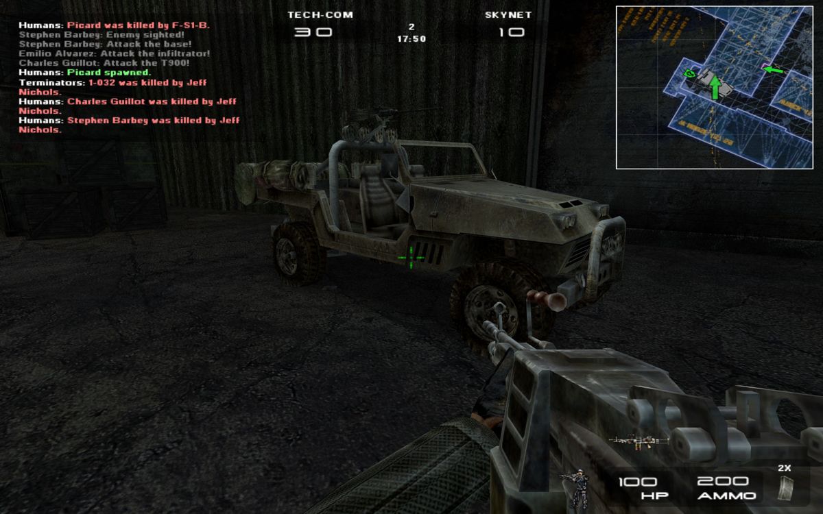 Terminator 3: War of the Machines (Windows) screenshot: Found a vehicle.