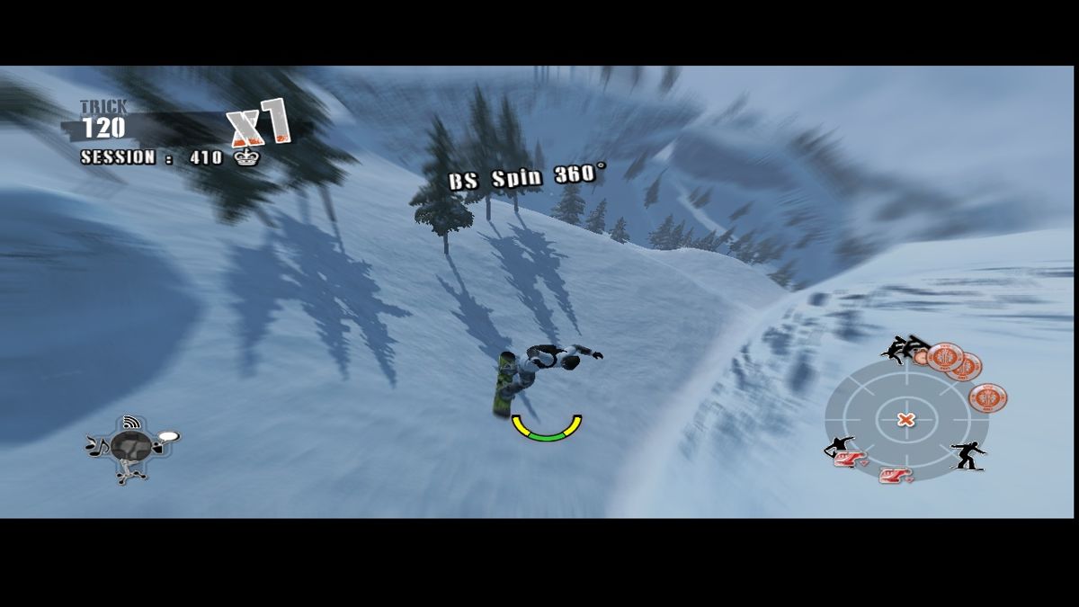 Shaun White Snowboarding (Windows) screenshot: That's a big jump.
