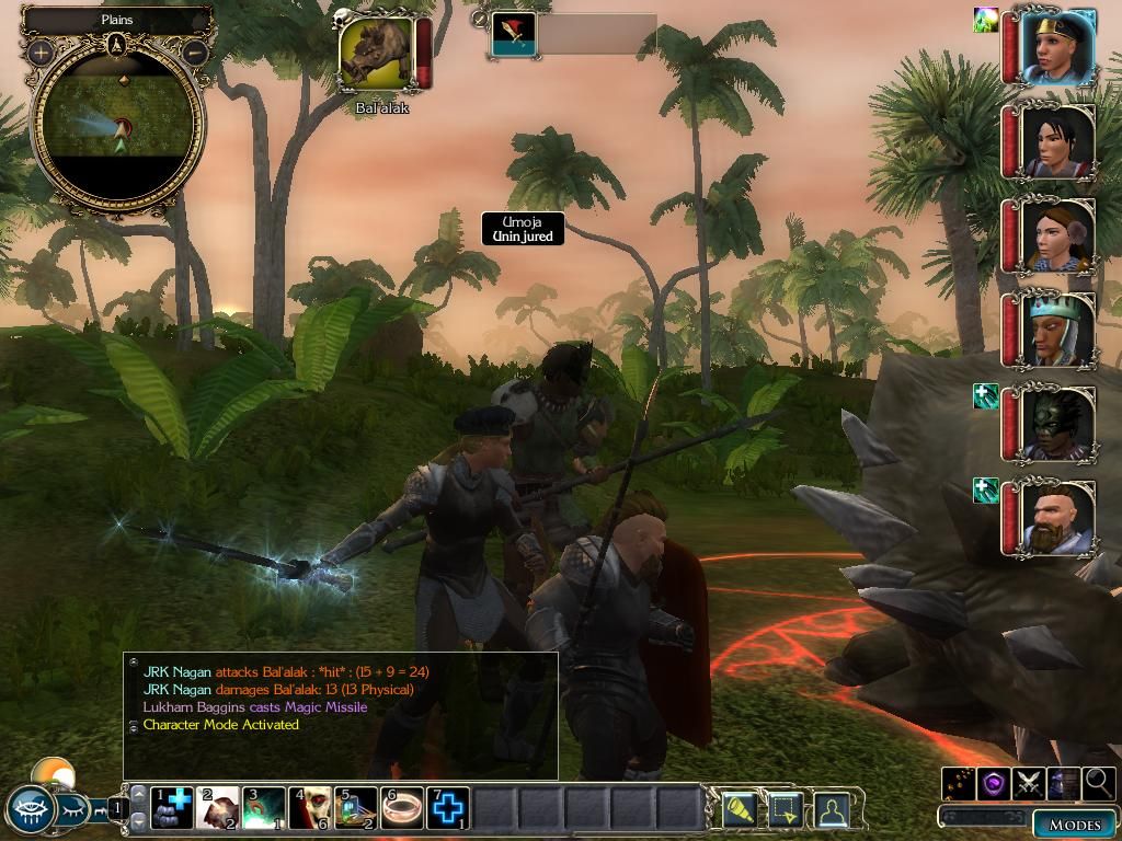 Neverwinter Nights 2: Storm of Zehir (Windows) screenshot: Low level party facing enemy