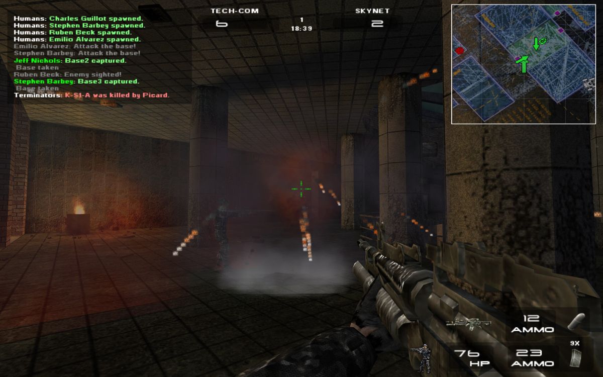 Terminator 3: War of the Machines (Windows) screenshot: Killed another skynet machine.