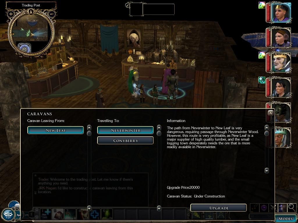 Neverwinter Nights 2: Storm of Zehir (Windows) screenshot: Building caravans
