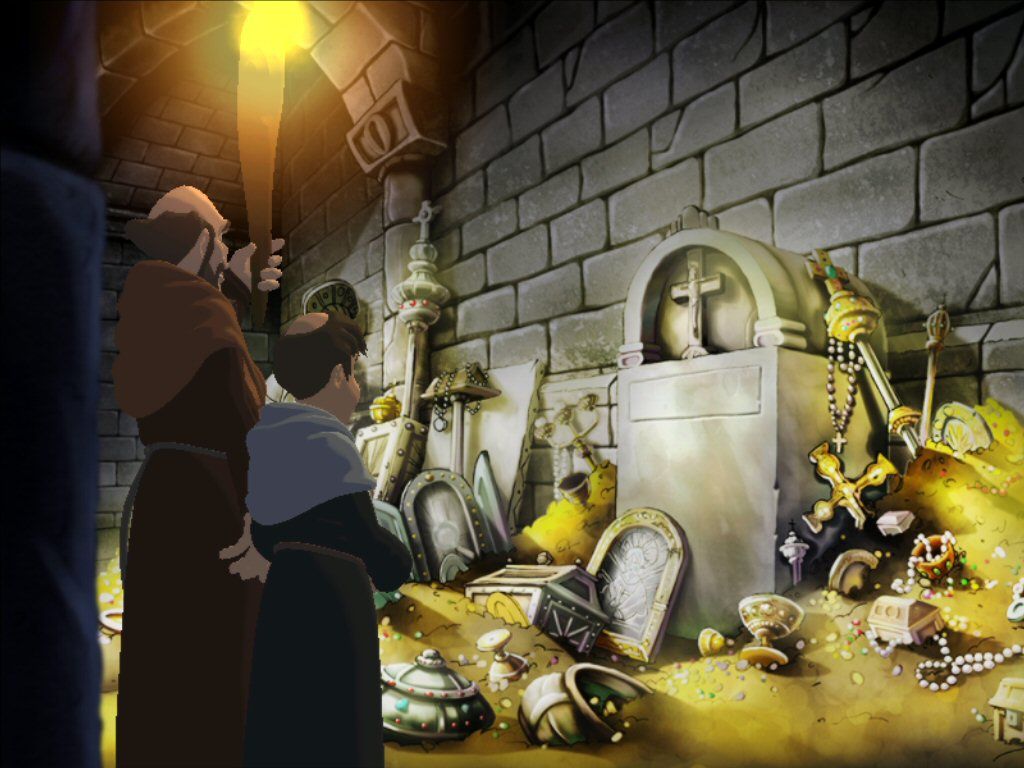 Murder in the Abbey (Windows) screenshot: The abbey has both immense wealth and corruption