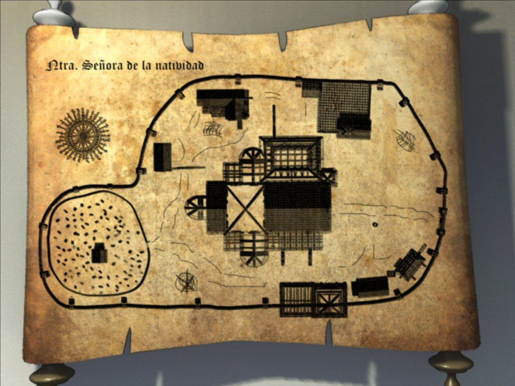 Murder in the Abbey (Windows) screenshot: The practical map allows quick travelling to any place within the area