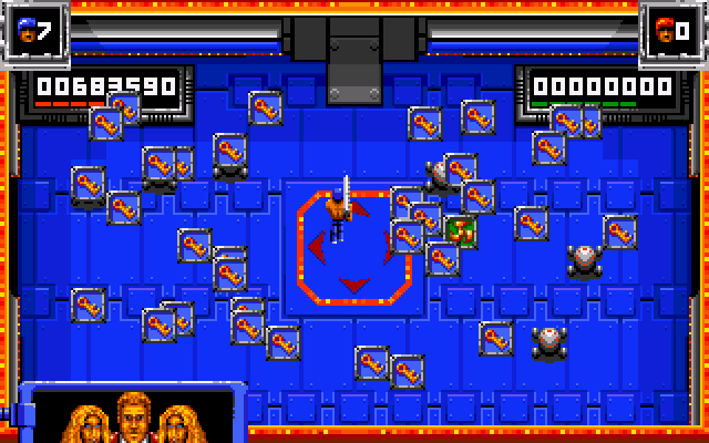 Smash T.V. (Amiga) screenshot: Oh, boy. Keys!