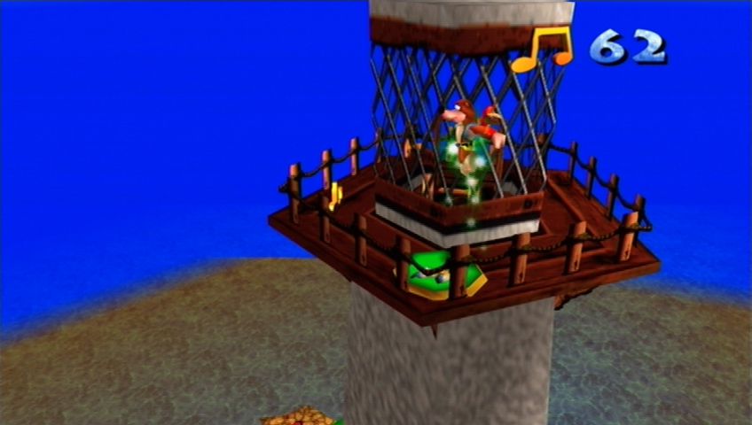Banjo-Kazooie (Xbox 360) screenshot: At the top of the lighthouse lies another Jiggy