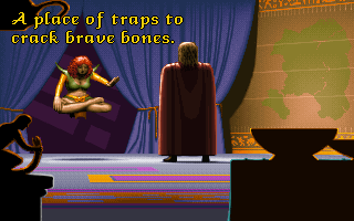 Dungeon Hack (DOS) screenshot: Scene from the intro cinematic