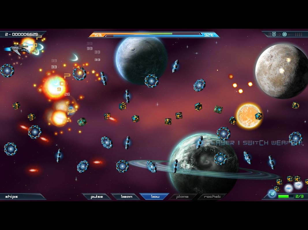 Söldner-X: Himmelsstürmer (Limited Edition) (Windows) screenshot: Find the player's ship.
