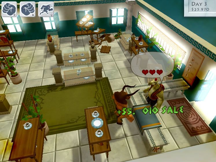 Minotaur China Shop (Browser) screenshot: More items are now present in the shop.