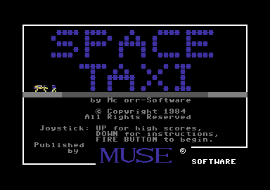 Space Taxi (Commodore 64) screenshot: Title screen