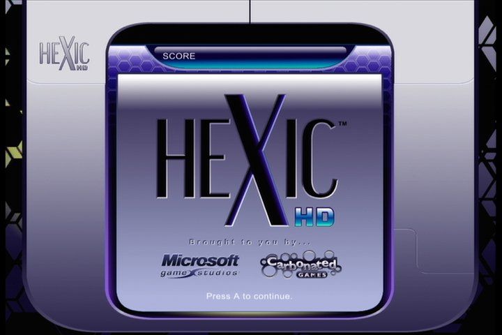 Hexic (Xbox 360) screenshot: Title screen