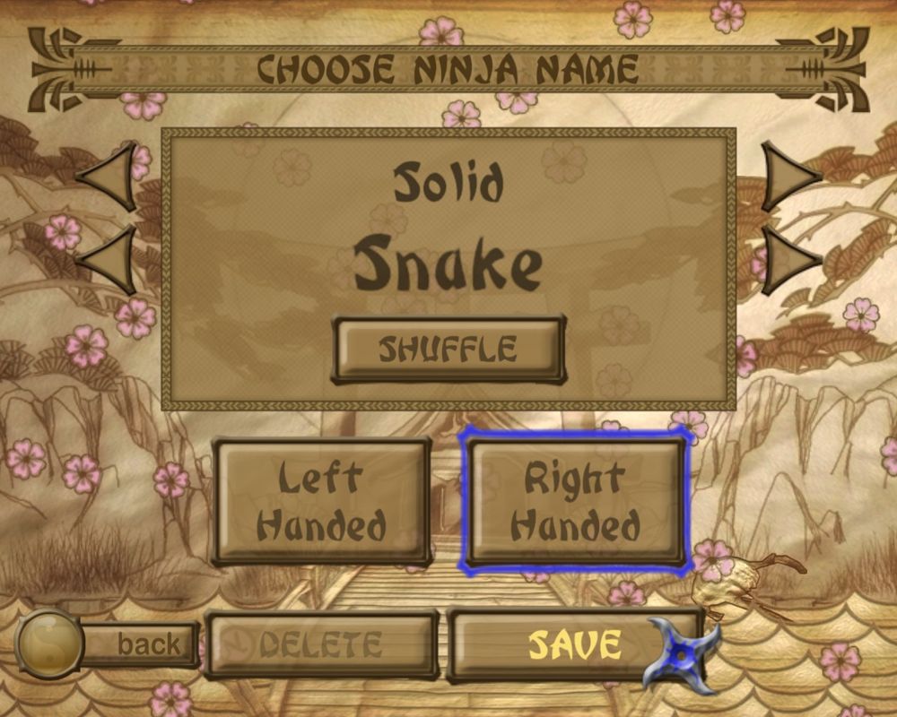 Ninja Reflex (Windows) screenshot: Solid Snake? Good name :)