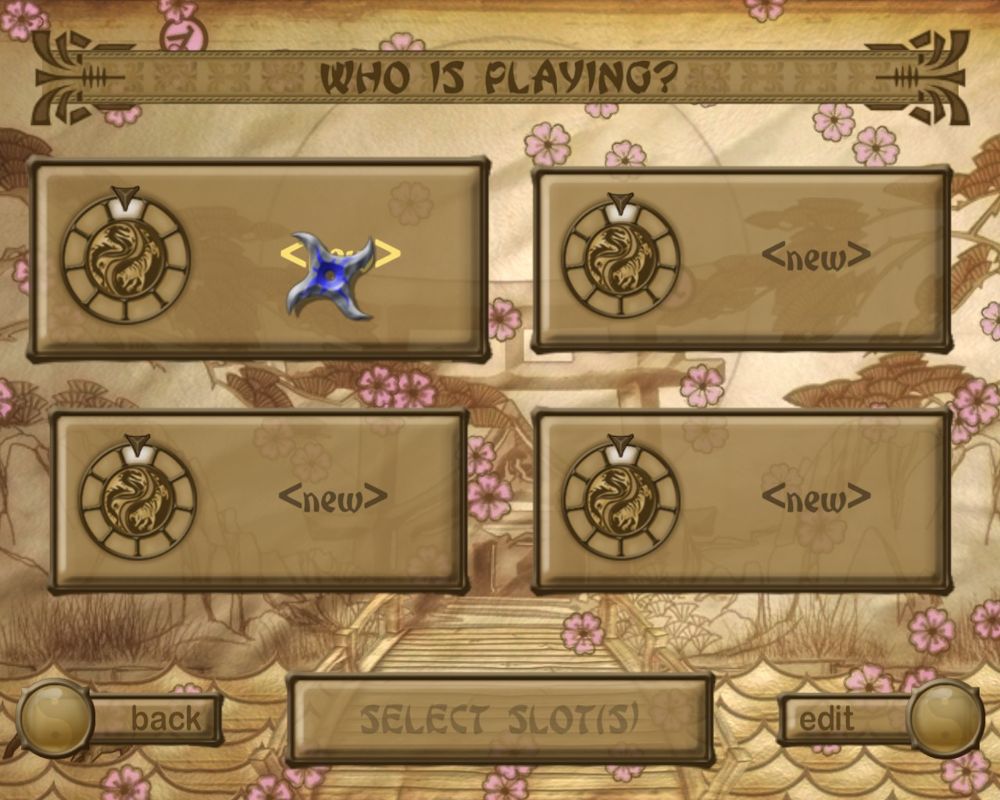 Ninja Reflex (Windows) screenshot: You can create up to four players.