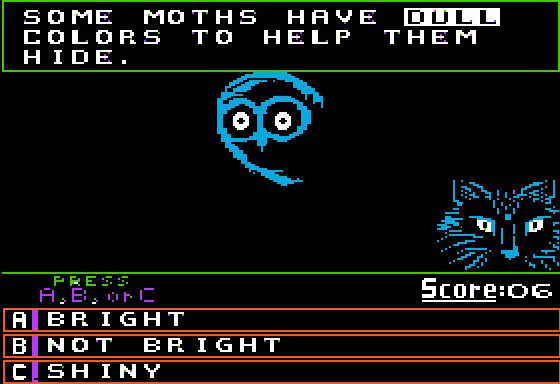 Creatures of the Night (Apple II) screenshot: Make a Face