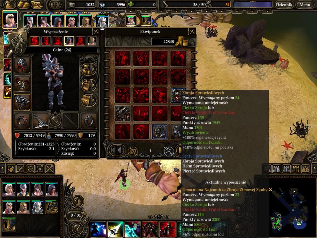 SpellForce 2: Dragon Storm (Windows) screenshot: Equipment