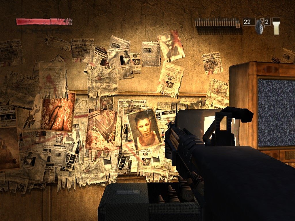 The Suffering: Ties That Bind (Windows) screenshot: Someone is a bit obsessive...