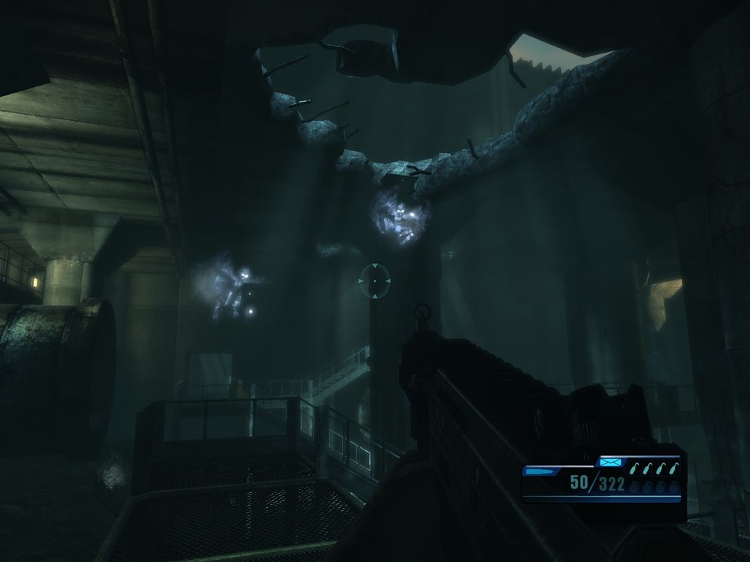 Legendary (Windows) screenshot: Think of the Doom 3-Cherubs - same annoying child laughter and same aggressive tactics.