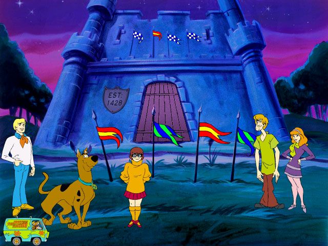 Scooby-Doo!: Phantom of the Knight (Windows) screenshot: First puzzle: match the flags