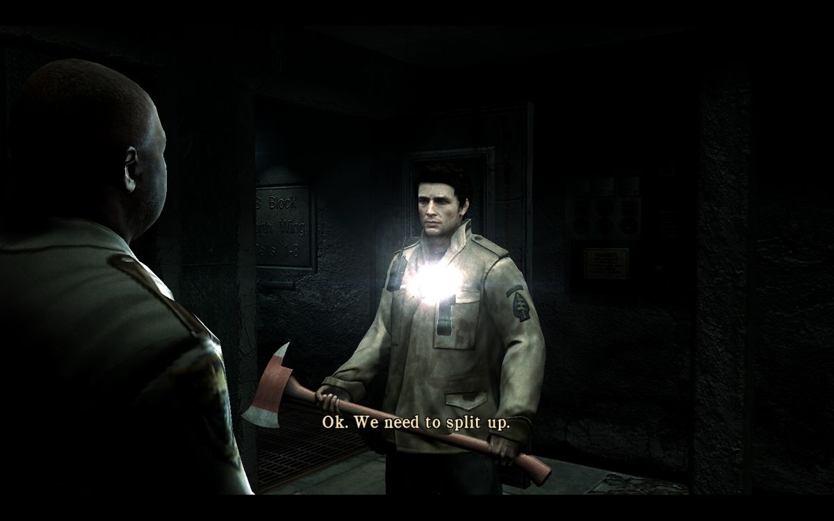 Silent Hill: Homecoming (Windows) screenshot: Awesome idea Mr. Stereotypical Black Police Officer