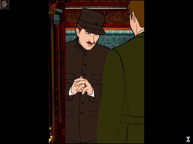 The Last Express (Windows) screenshot: "Yes, Monsieur, as you wish, Monsieur..."