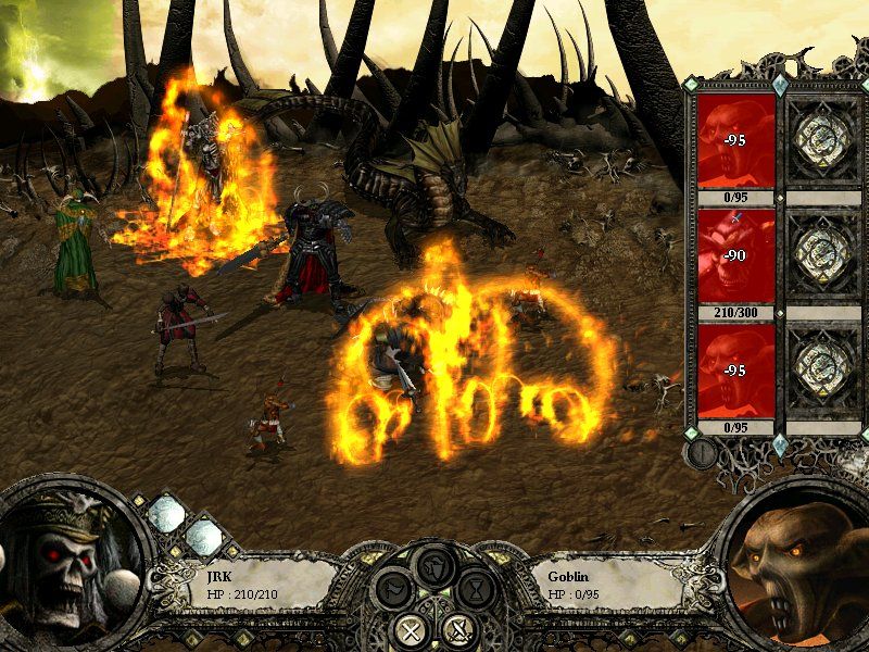 Disciples II: Servants of the Dark (Windows) screenshot: Killing with magic.