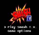 Smash T.V. (Game Gear) screenshot: Menu