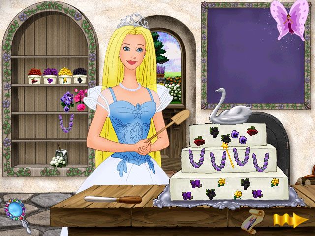 Barbie as Princess Bride (Windows) screenshot: Decorating the cake