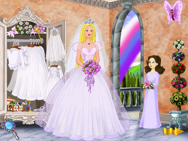 Barbie as Princess Bride (Windows) screenshot: Customizing the dresses