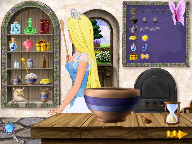 Barbie as Princess Bride (Windows) screenshot: Cake baking activity