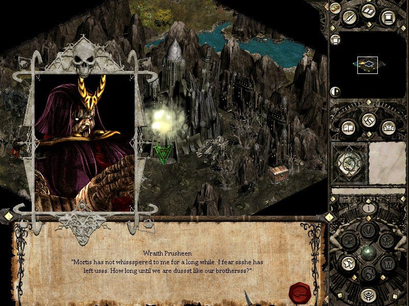 Disciples II: Servants of the Dark (Windows) screenshot: World map