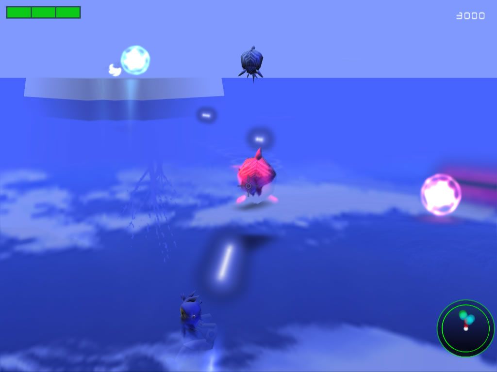 Caster (Windows) screenshot: Fighting in the water.